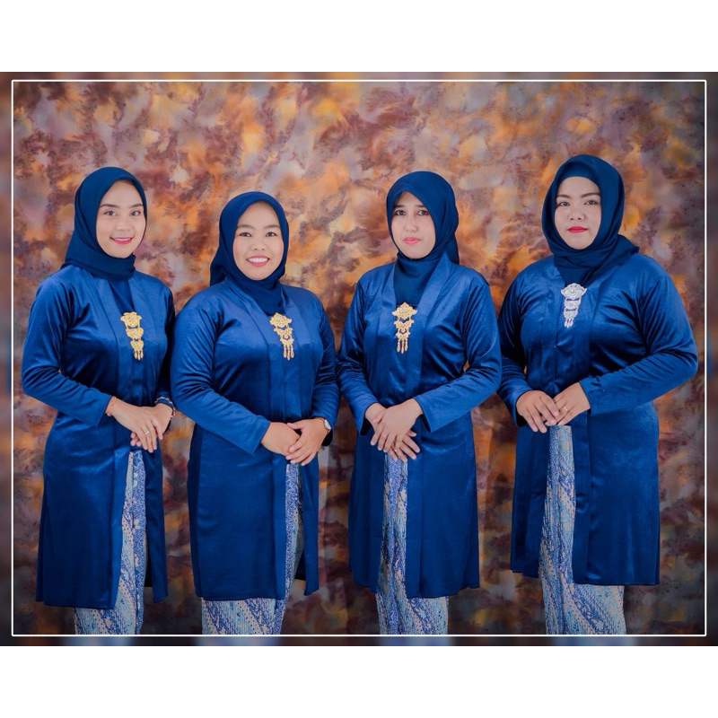 Kebaya Bludru Encim TUNIK Panjang Selutut Model Encim