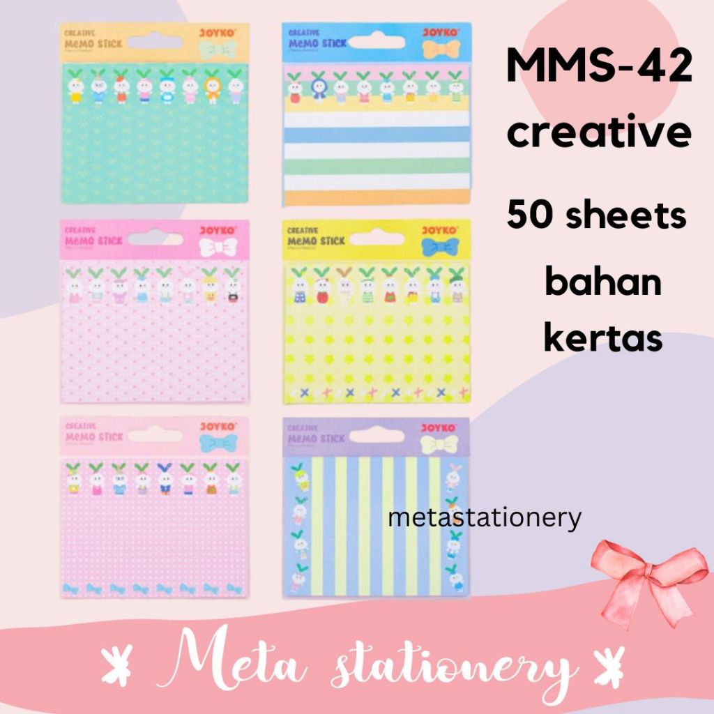 

Memo Stick / Kertas Memo / Memo Tempel Joyko MMS-42 Creative ( Motif Random )