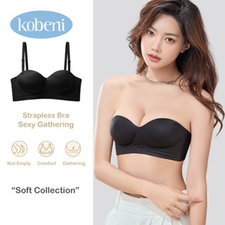 ⭐Kobeni⭐Bra Seamless Lembut Push Up Tanpa Kawat Busa Tebal Tali Bisa Dilepas Untuk Cup Bra Party