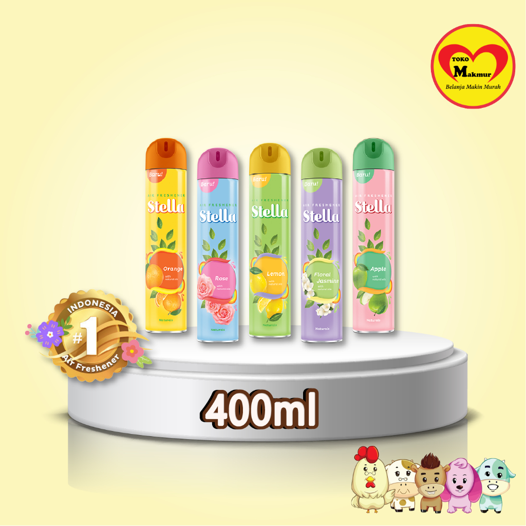 Stella Spray Apple / Lemon / Jasmine / Orange / Rose 400Ml / Toko Makmur Gresik
