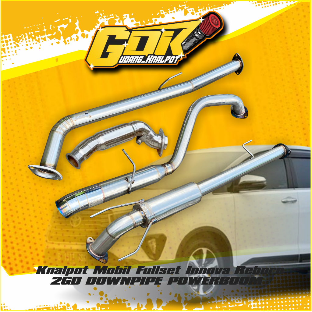 Knalpot Fullsystem Innova Reborn 2GD Downpipe Powerboom