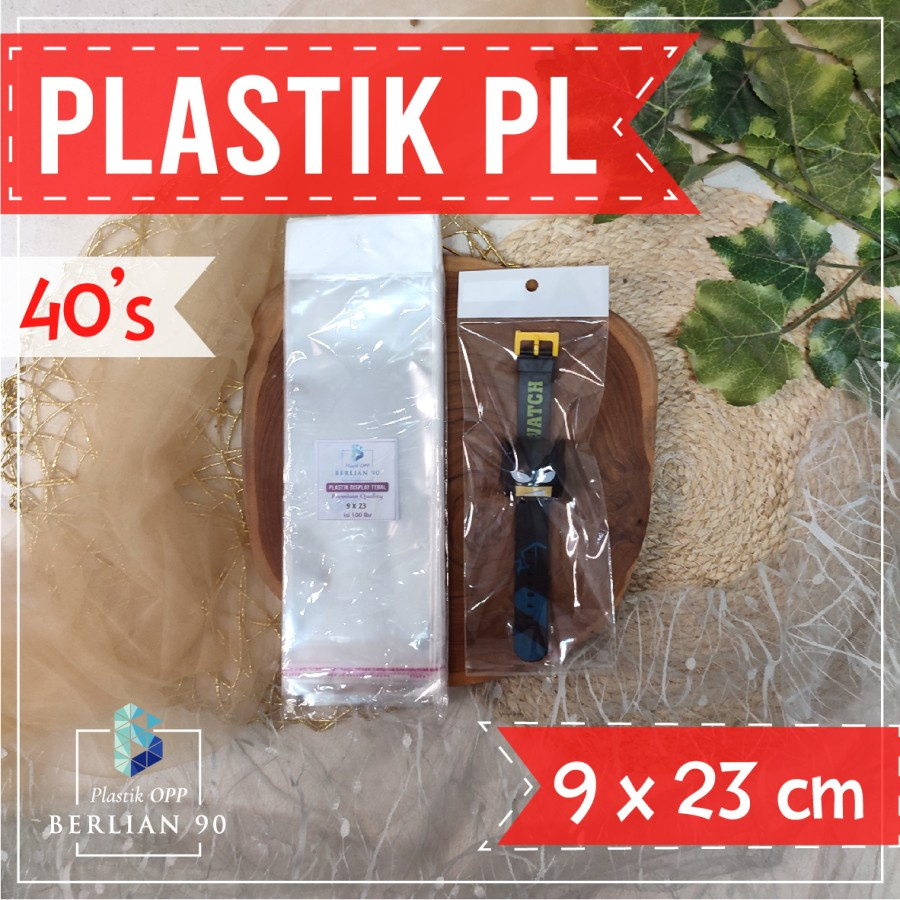 

9x23 cm Plastik OPP Perlize Plastik Display Plastik Opp Gantung