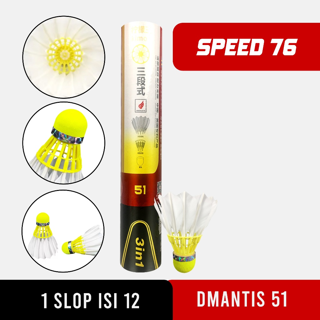 Shuttlecock 3in1 Dmantis D51 Import SPEED 76