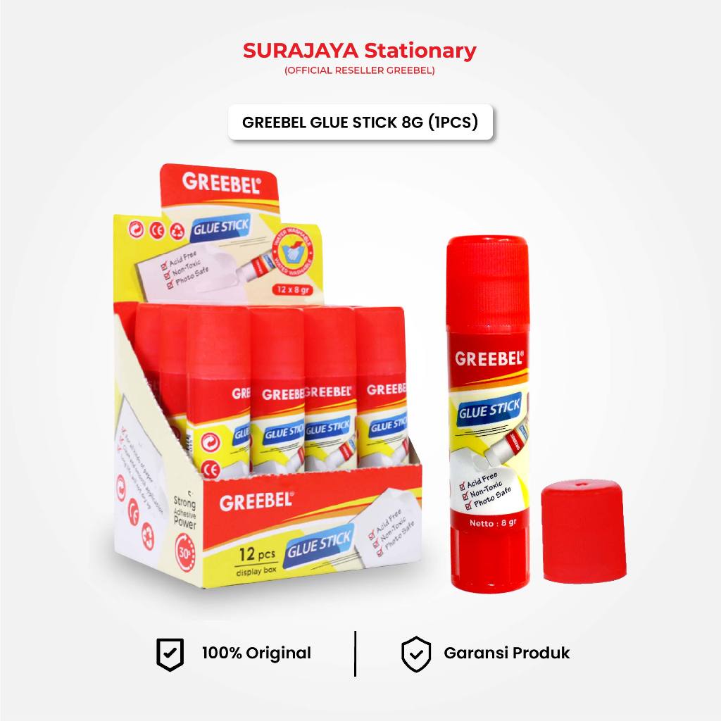 

Lem Stik Glue Stick Greebel 8 Gram GS-1908 / Lem kertas