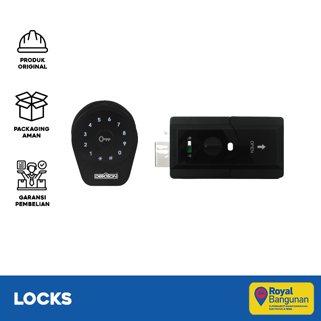Dekkson ELC 9318 MF Pass BT R37 Black Smart Door Lock