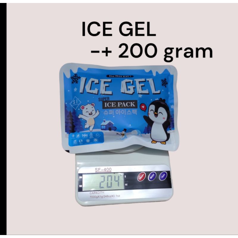 ICE GEL 200 GRAM - BLUE ICE PACK GEL - THERMAFREEZE _  pendingin asi_ pendingin frozen food_pendingi
