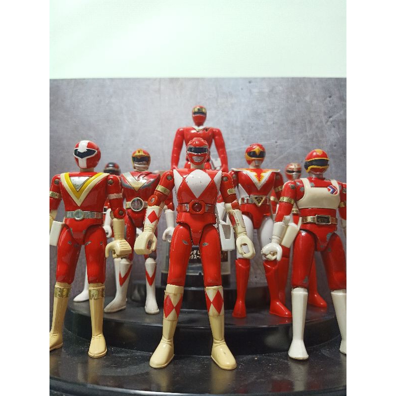 Action Figure Super Sentai Characters Vintage Red Sentai Rangers Set Diecast