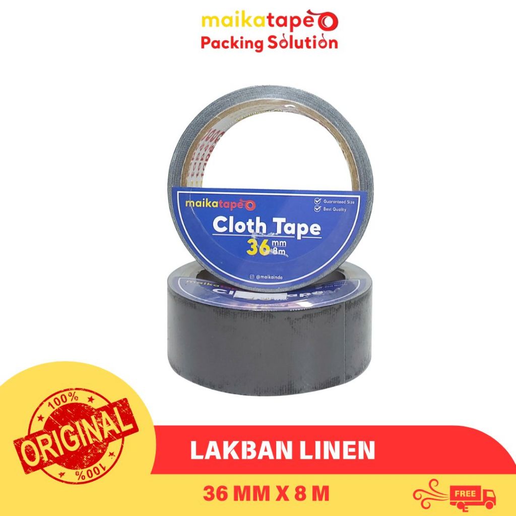 

CLOTH TAPE/ LAKBAN LINEN HITAM MAIKATAPE 36MM (1 ROLL)