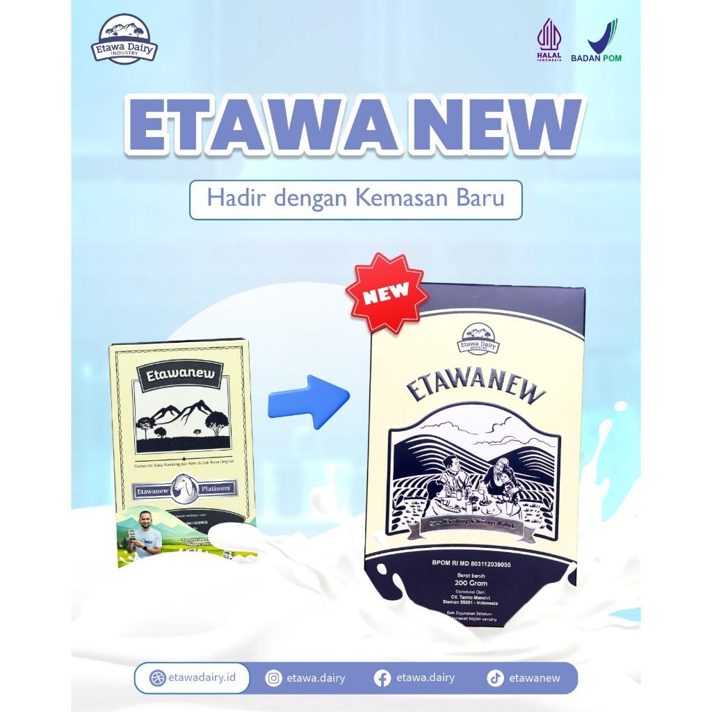 

Etawanew Platinum 200gr Original 100% - Susu Kambing Etawa Kualitas Terbaik