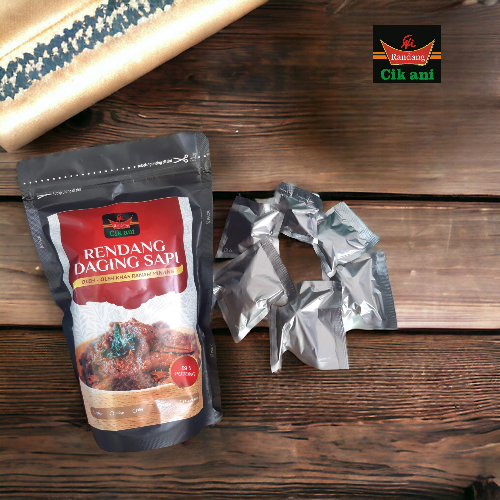 

Randang Cik ani rendang daging sapi single pack 250 gram kemasan praktis