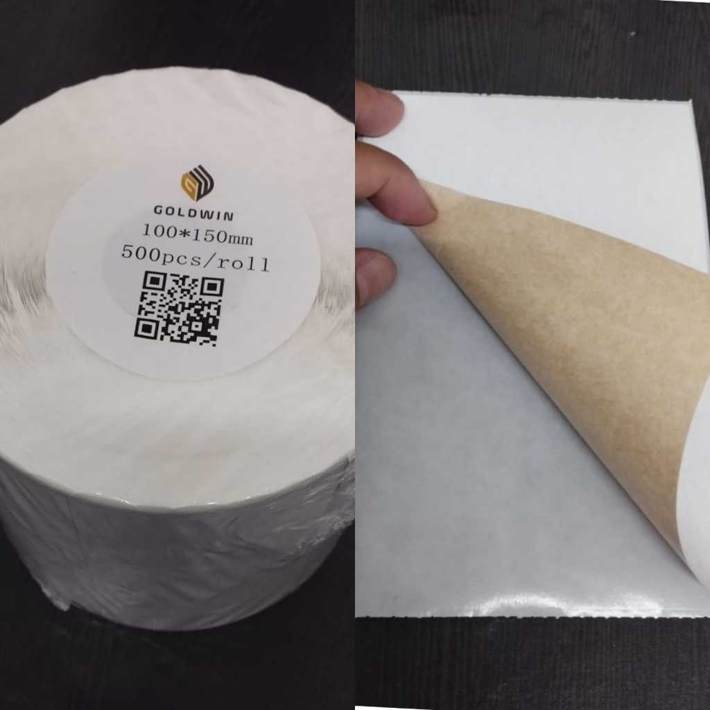 

STICKER KERTAS THERMAL LABEL 100X150 MM A6 500 LEMBAR