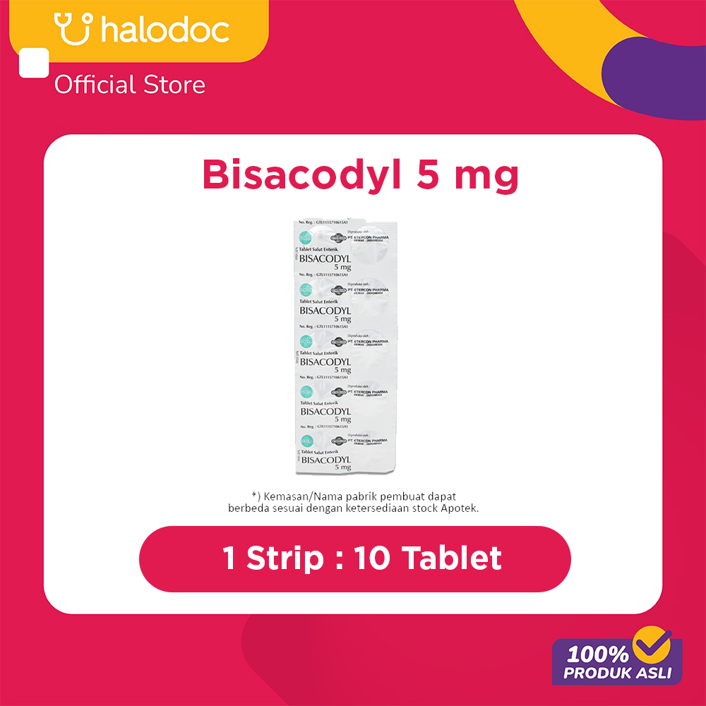 Bisacodyl 5 Mg 10 Tablet