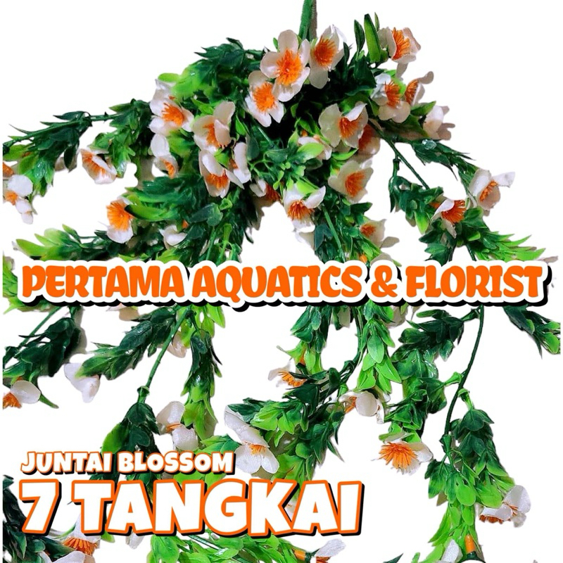 Juntai Bunga Juntai Blossom X7/ Bunga Dekorasi/ Hiasan Dekorasi/ Rumput Dekorasi/ Daun Rambat Dekora