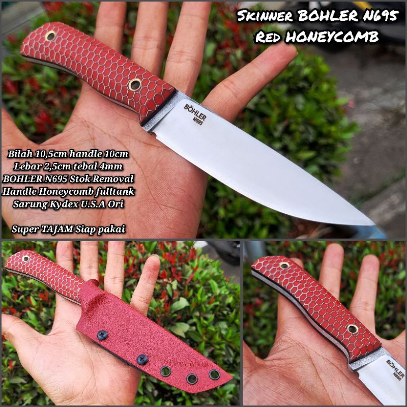 PISAU SESET SKINER MULTIFUNGSI CUSTOM BAJA BOHLER N695 SUPER TAJAM