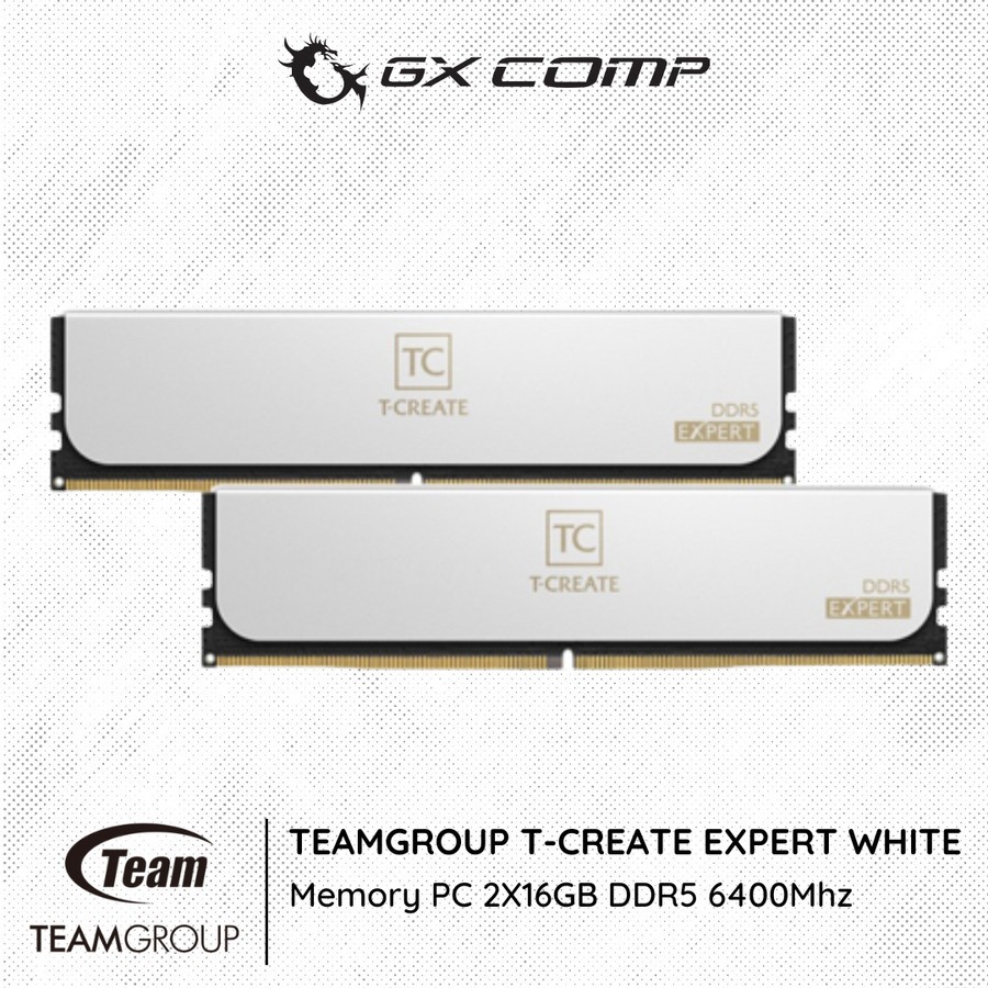 Teamgroup Memory T-CREATE EXPERT DDR5 2x16GB 6400Mhz - White