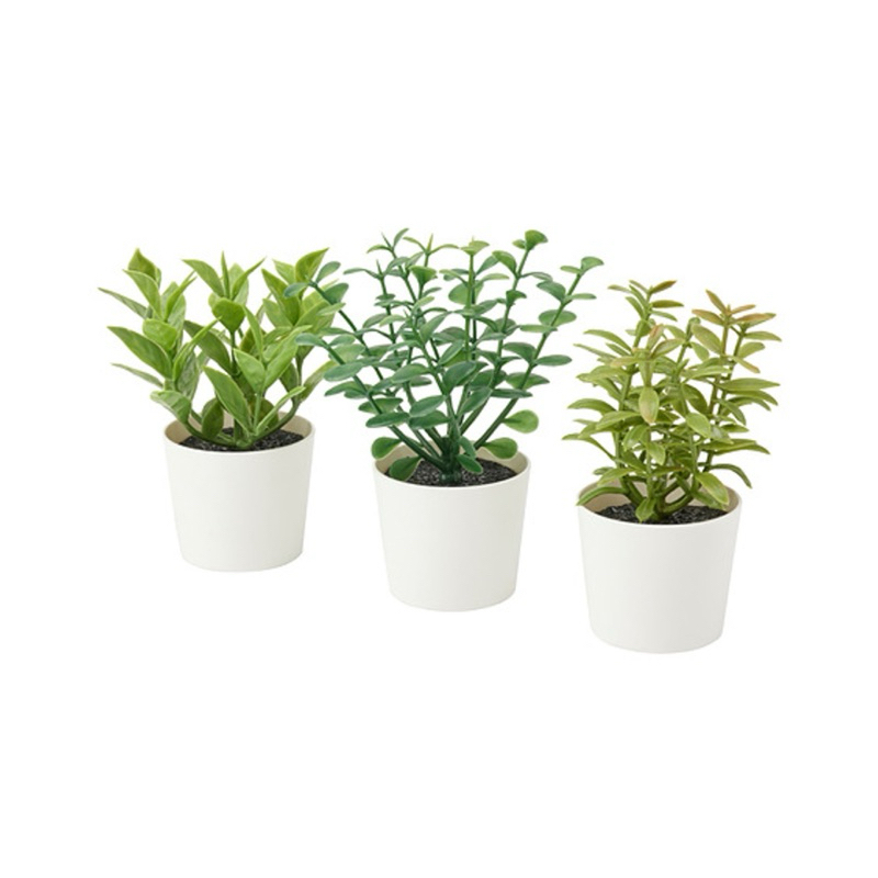 Fejka tanaman artificial dengan pot isi 3, tanaman artificial, tanaman palsu, tanaman hias, tanaman hias palsu, tanaman