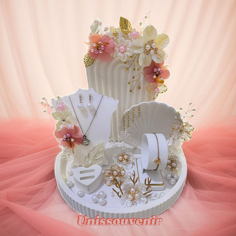 Kotak cincin estetik 4 set lengkap/ mahar / seserahan / tempat cincin / lamaran / pernikahan