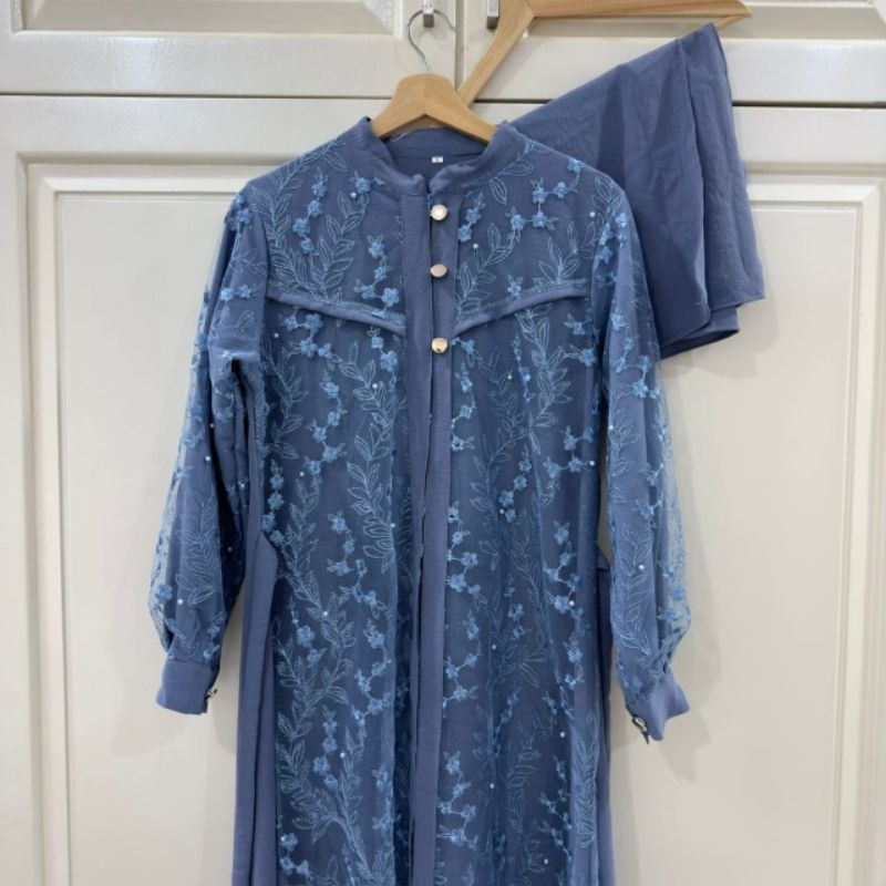 Terlaris - Gamis Brokat Elegan Mewah Simpel Gamis Terbaru2022 2024 model terbaru Real Pict Kekinian 