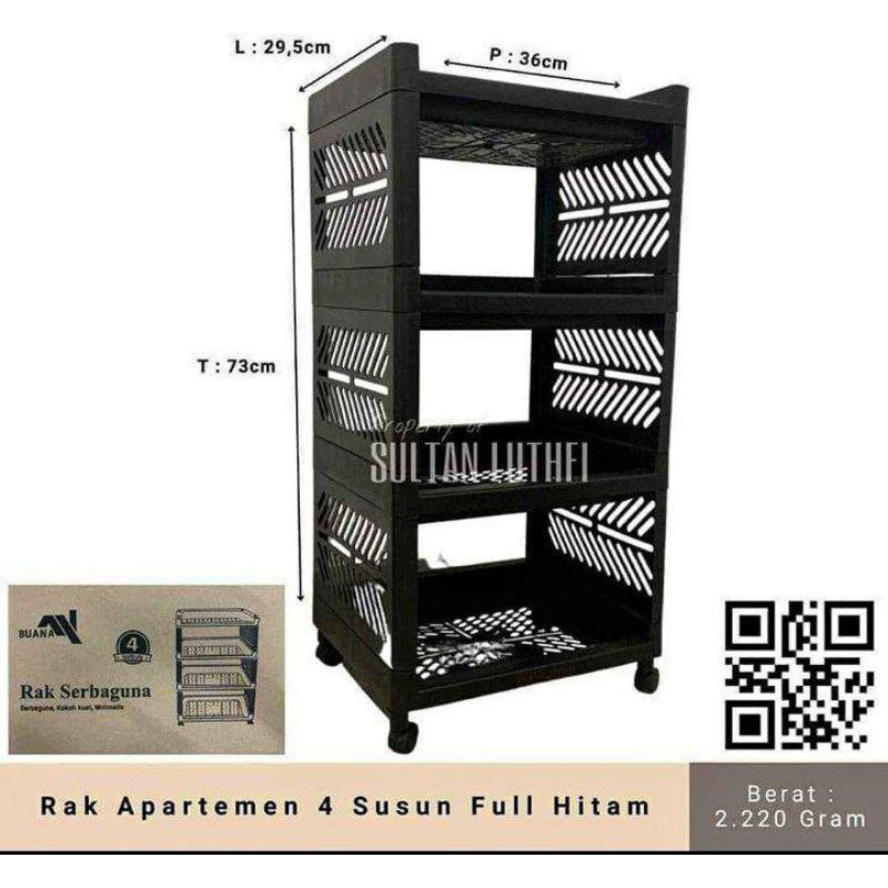 RAK YOYO SERBAGUNA 4 SUSUN RODA