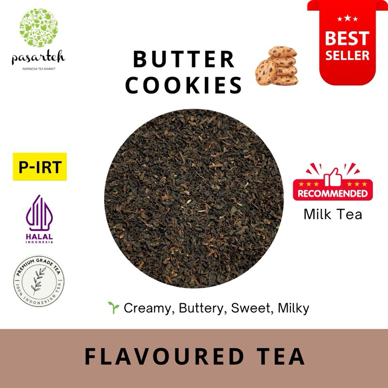 

[Pasarteh] Butter Cookies - 500 gram | ButterCookies Tea | Tea Cookies | Milk Tea | Teh Rasa
