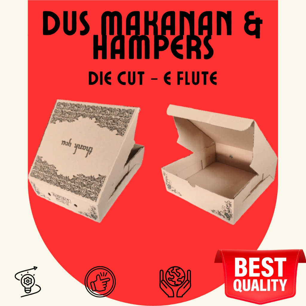

Kardus Dus uk 22x22x7 cm (MIN. 10) Die Cut Box Kotak Packing Aksesoris Baju Makanan Pizza Hijab Kue