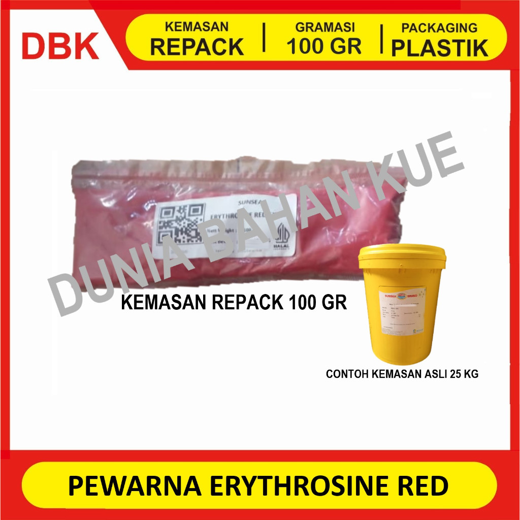 

PEWARNA MAKANAN PINK FOOD GRADE. ERYTHROSINE. 100 GR