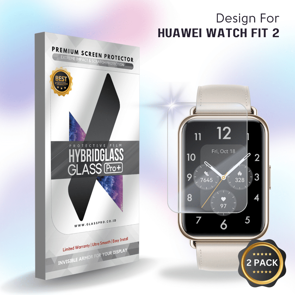 Hybrid Glass Premium Anti Gores Hydrogel Huawei Watch Fit 2 Full Cover Screen Protector Glass Pro No