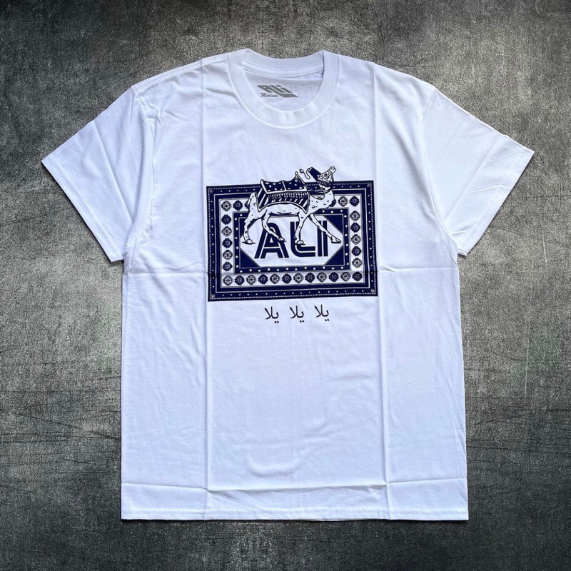 Tshirt ALI RADIO - MAGIC CARPET White Cotton combad 20s Tebal