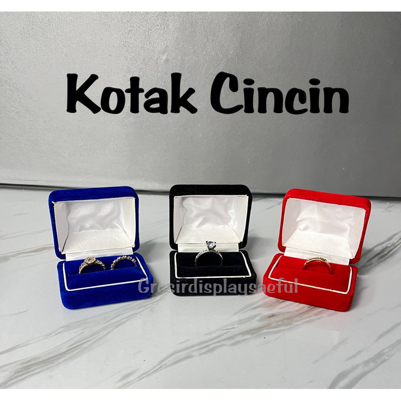 Kotak Cincin Bludru polos Murah Berkualitas Kotak lamaran/Sovenir