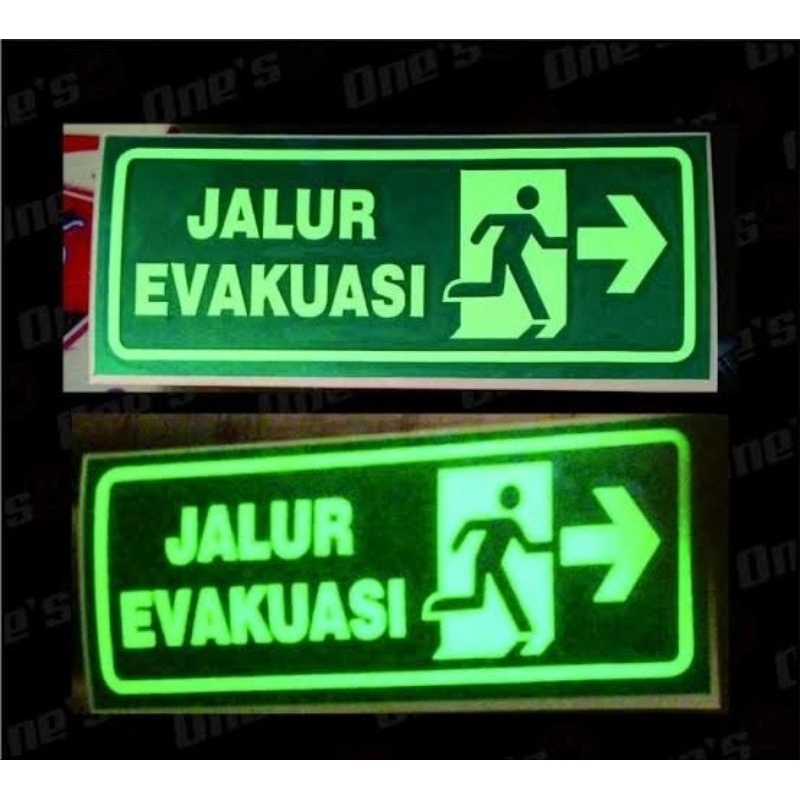 

STIKER PRINT GLOW IN THE DARK JALUR EVAKUASI UNTUK KANTOR DLL