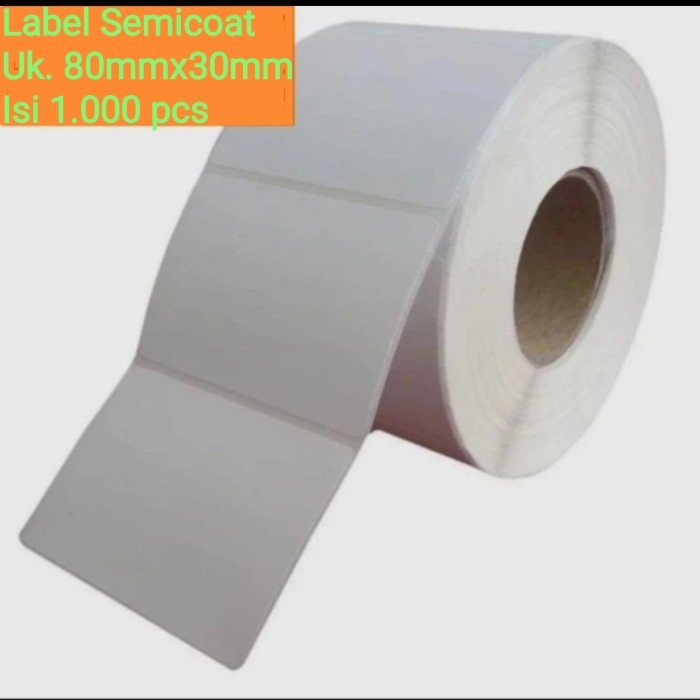 

LABEL SEMICOAT 80x30 mm 1Line isi1.000 pcs