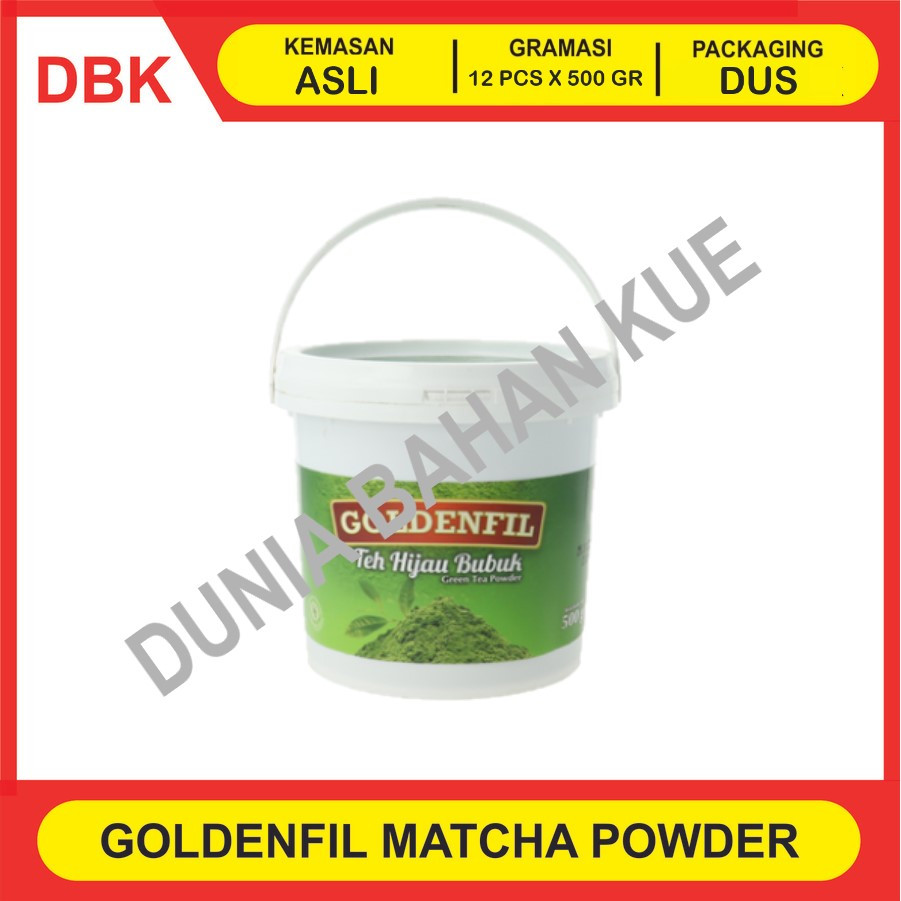 

GOLDENFIL PURE MATCHA POWDER / BUBUK GREENTEA 500 GR - 1 DUS 12 PCS