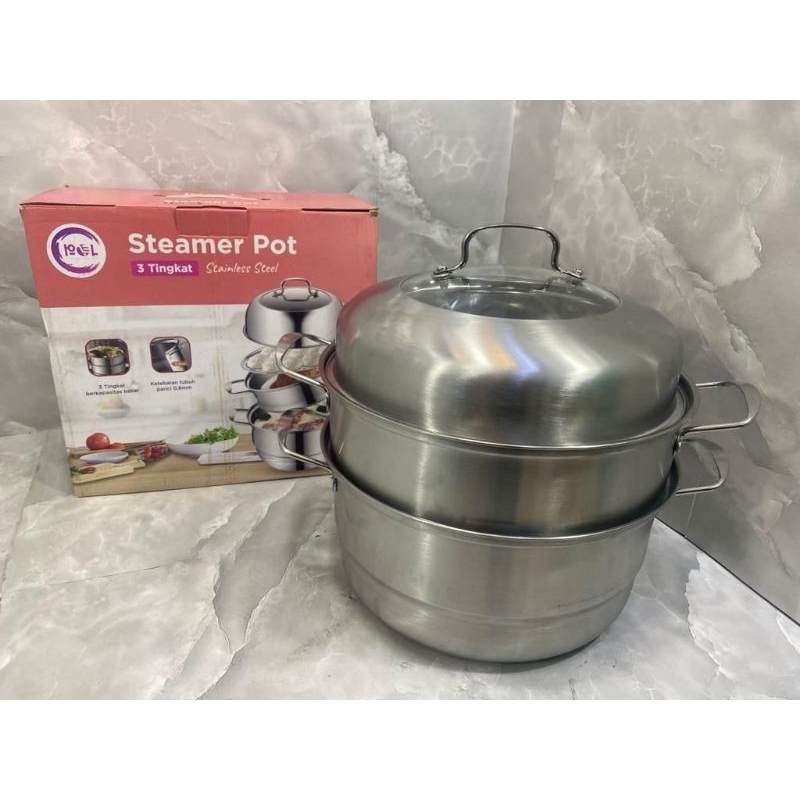 PANCI ALASKA STEAMER POT 3 SUSUN POL