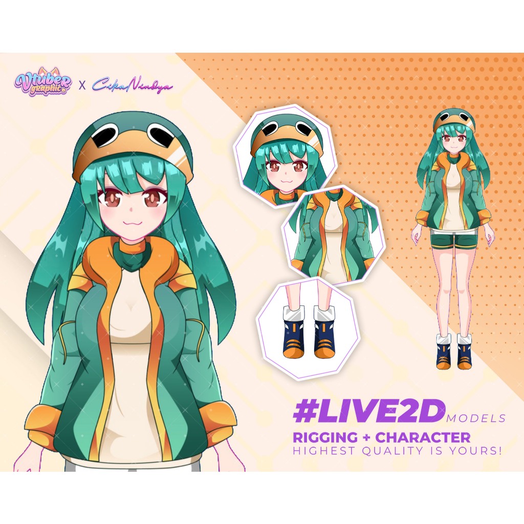 Live Streaming Lebih Interaktif dengan VTuber Live2D Model Terbaru, Live2D Komisi, Live2D Model Stre