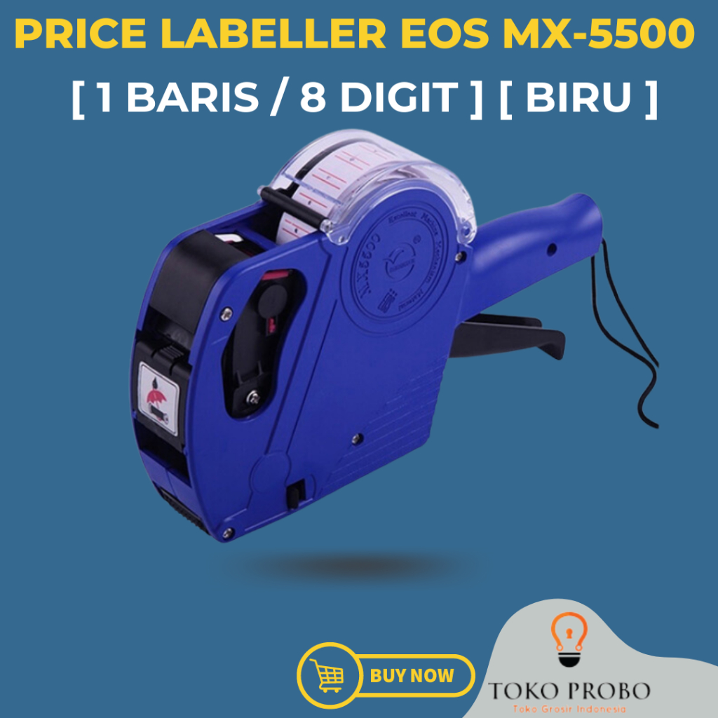 

Alat Pemberi Label Harga & Kode Produk [Price Labeller] EOS MX-5500 1 Baris 8 Digit Biru