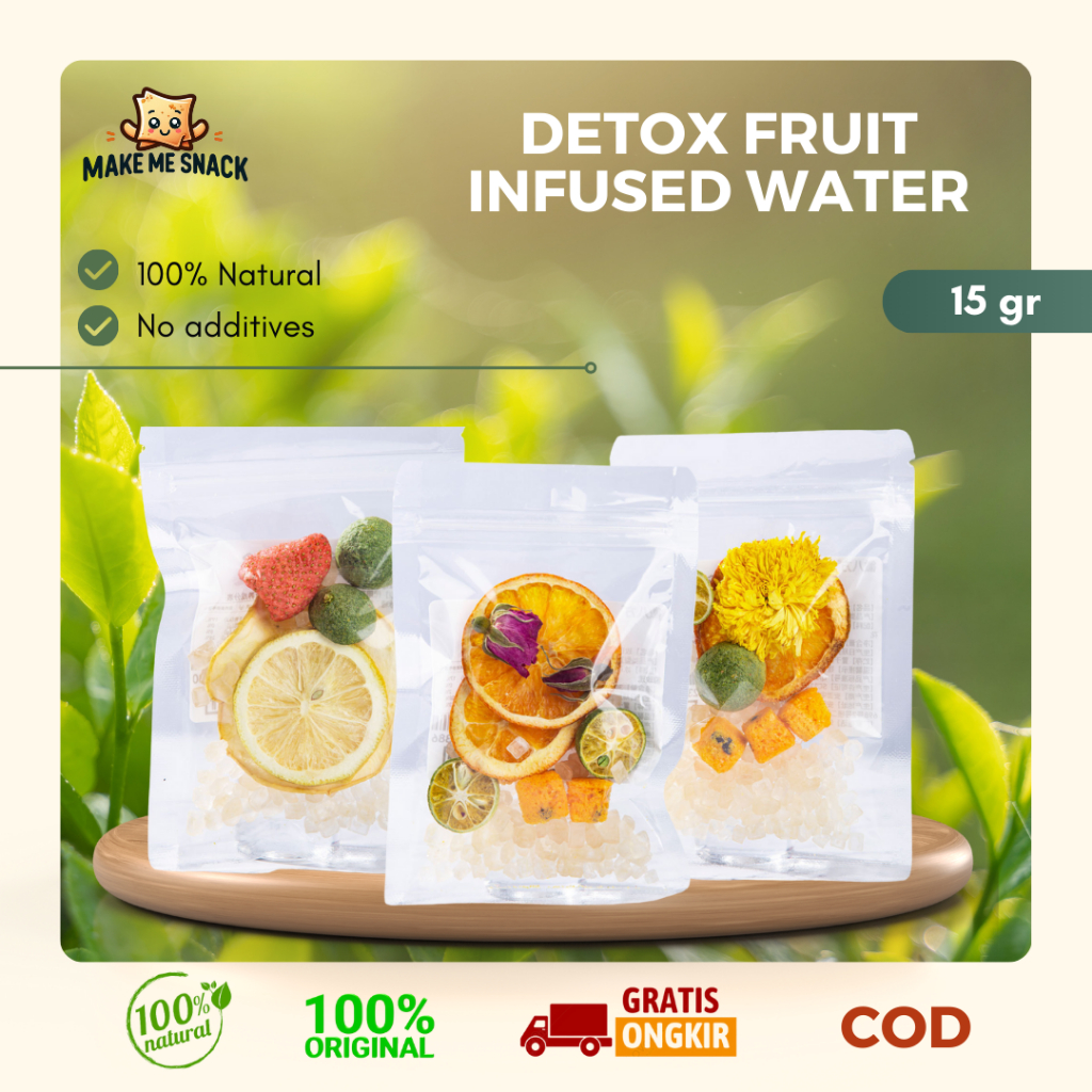 

[Make Me Snack] Teh Buah Kering Sachet 15 gr | Detox Fruit Tea / Infused Water with Lump Sugar