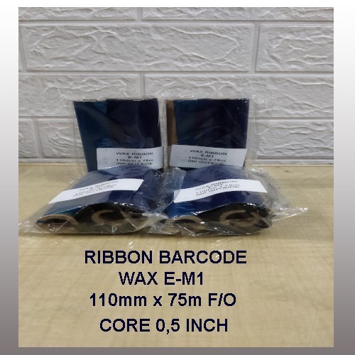 

THERMAL RIBBON BARCODE UK 110mm x 75m E-M1 1/2 inch core