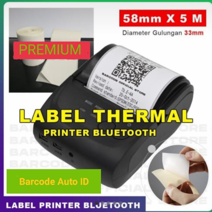

Label Sticker Thermal ( 58mm x 30mm ) - continous 55X5M