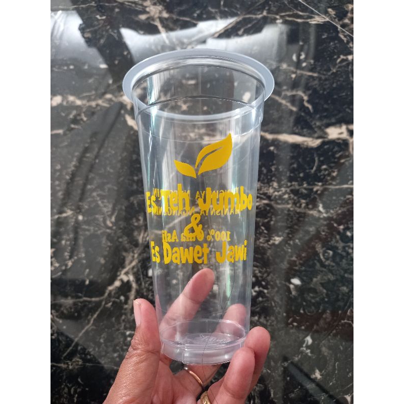 Sablon gelas cup TipTop 18oz Slim