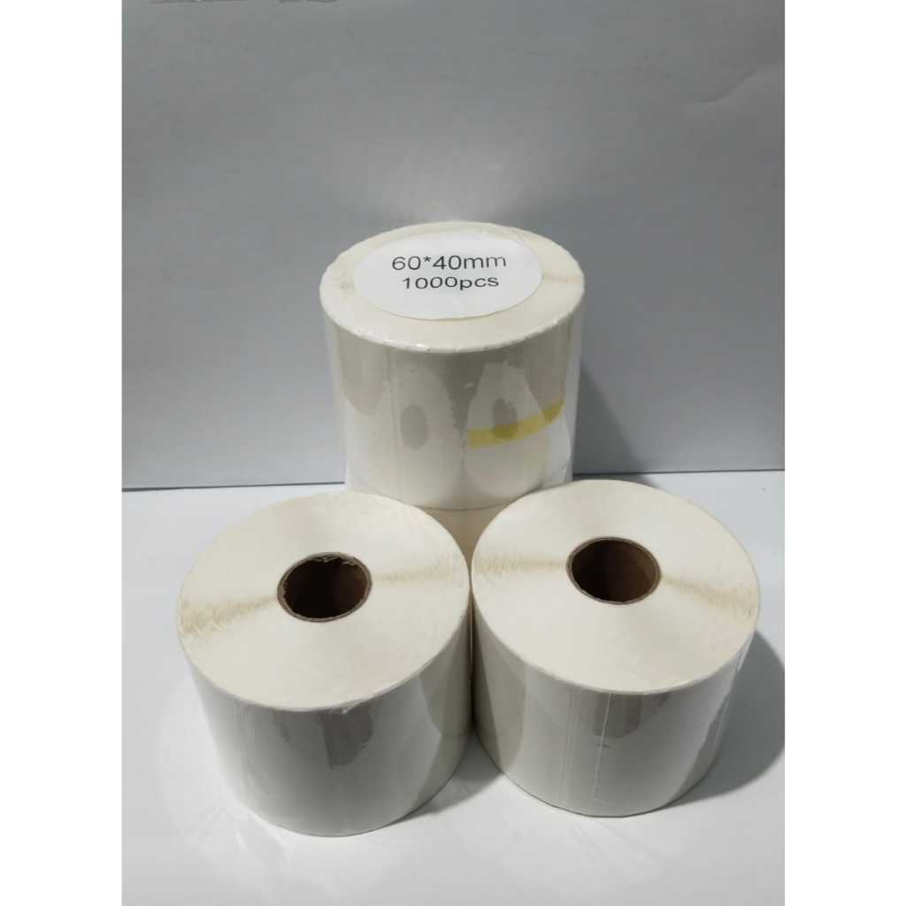 

LABEL BARCODE 60x40 mm KERTAS STICKER DIRECT THERMAL ISI 1000 PCS