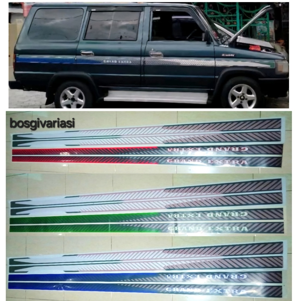 Stiker body kijang grand extra 1.5 / stiker kijang grand extra / sticker kijang grand lama / kijang 