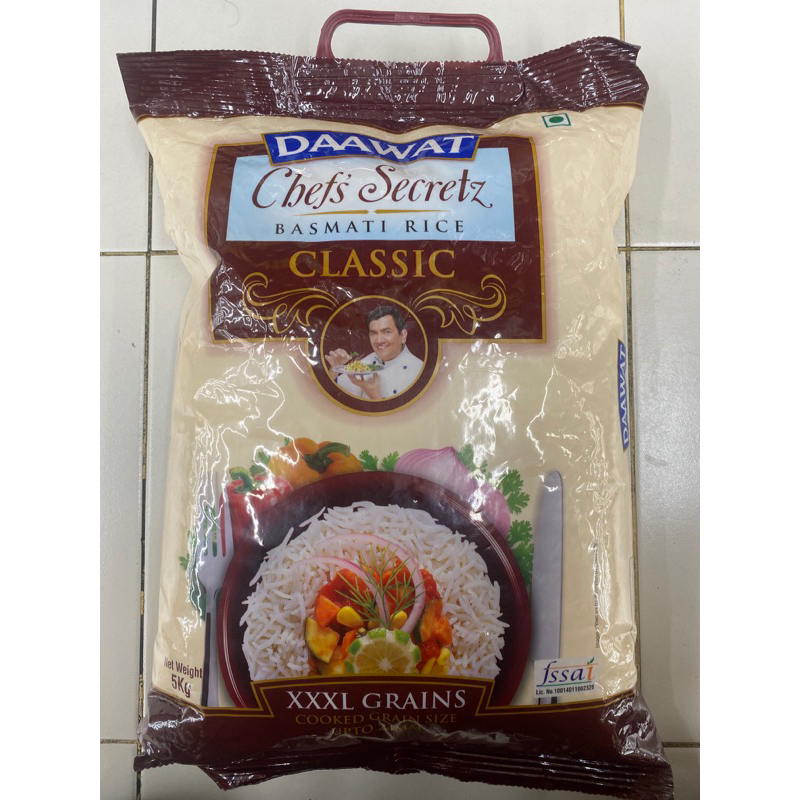 

Beras Daawat Chef’s Secret Basmati Rice XXXL Grains 5 Kg