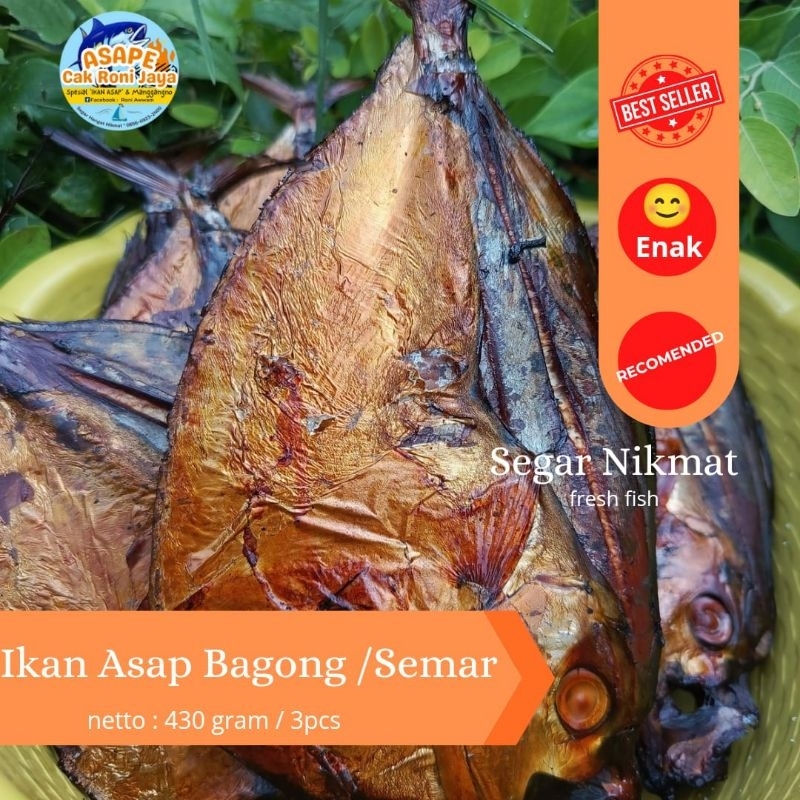 

ikan asap bagong/ikan asap semar / Ani ani sepaket isi 2 (BESAR)murah dan maknyus jaminan gurih