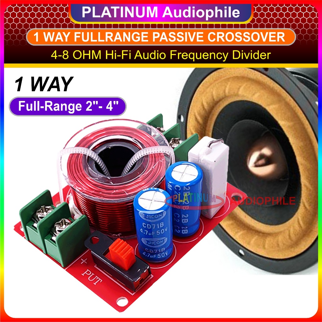 Crossover Pasif 1 Way Fullrange Full-range Passive Speaker Crosover WEAH-HB01