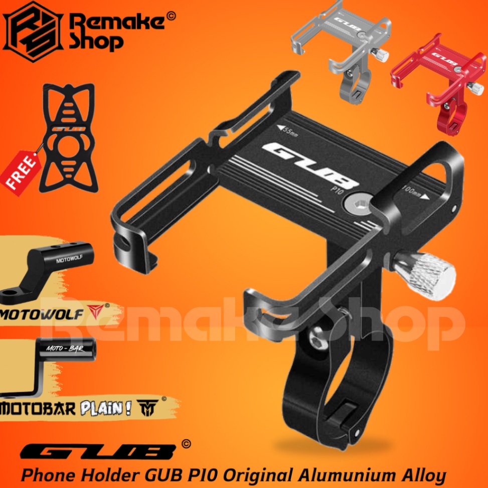 Penjualan Terbanyak GUB P1 Original Phone Stand Holder Hp Handphone Sepeda motor Tempat Hp di Motor 