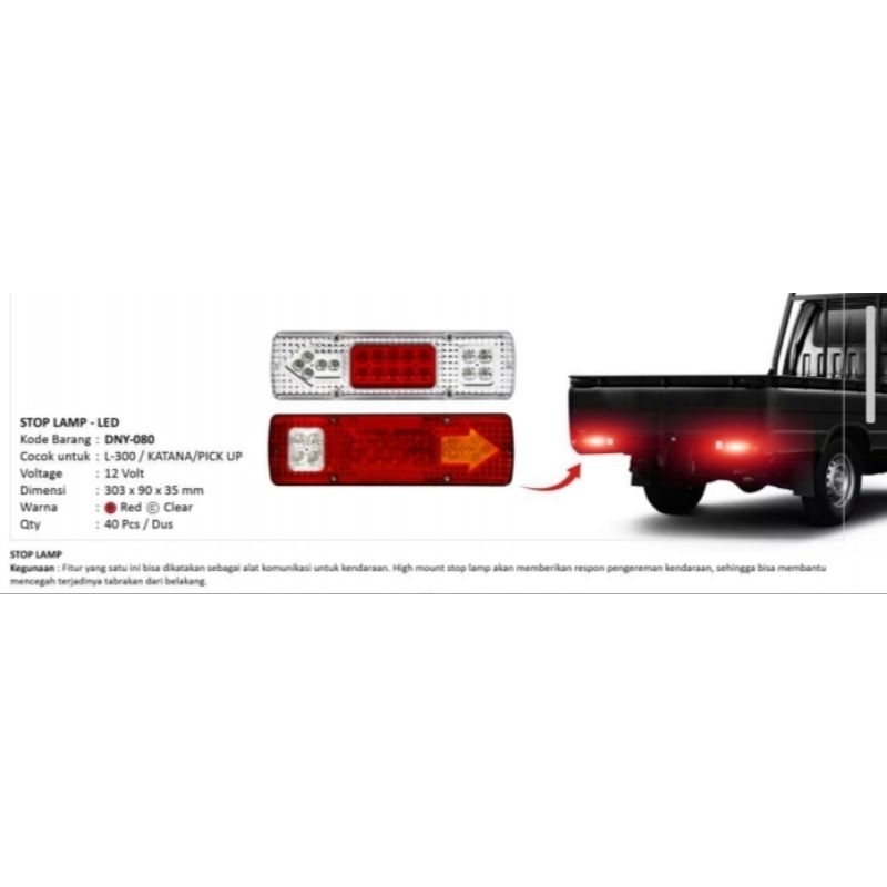 LAMPU STOP L300/KATANA LED/LAMPU BELAKANG L300/KATANA LED/LAMPU STOP PICKUP UNIVERSAL