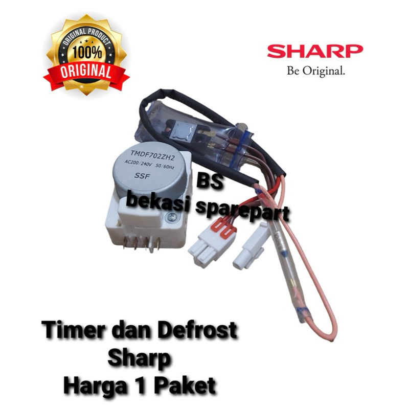Timer Defrost Bimetal fuse kulkas Sharp 2 pintu 1 Set / Timer kulkas Sharp 2 Pintu