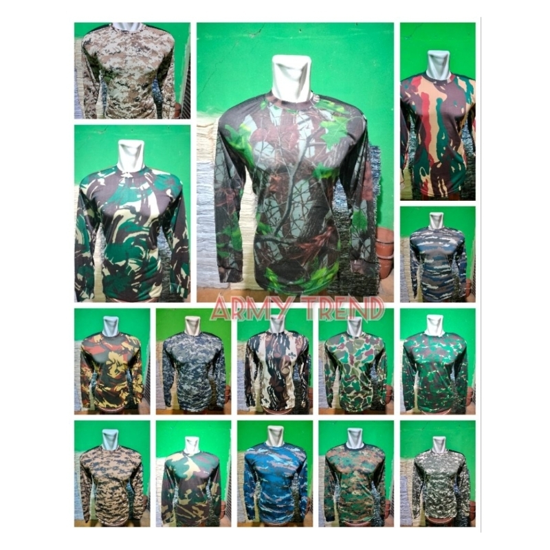 BAJU KAOS LORENG ARMY LENGAN PANJANG MALPINAS TNI / KAOS LORENG  ARMY PRIA LENGAN PANJANG DECKER BUS