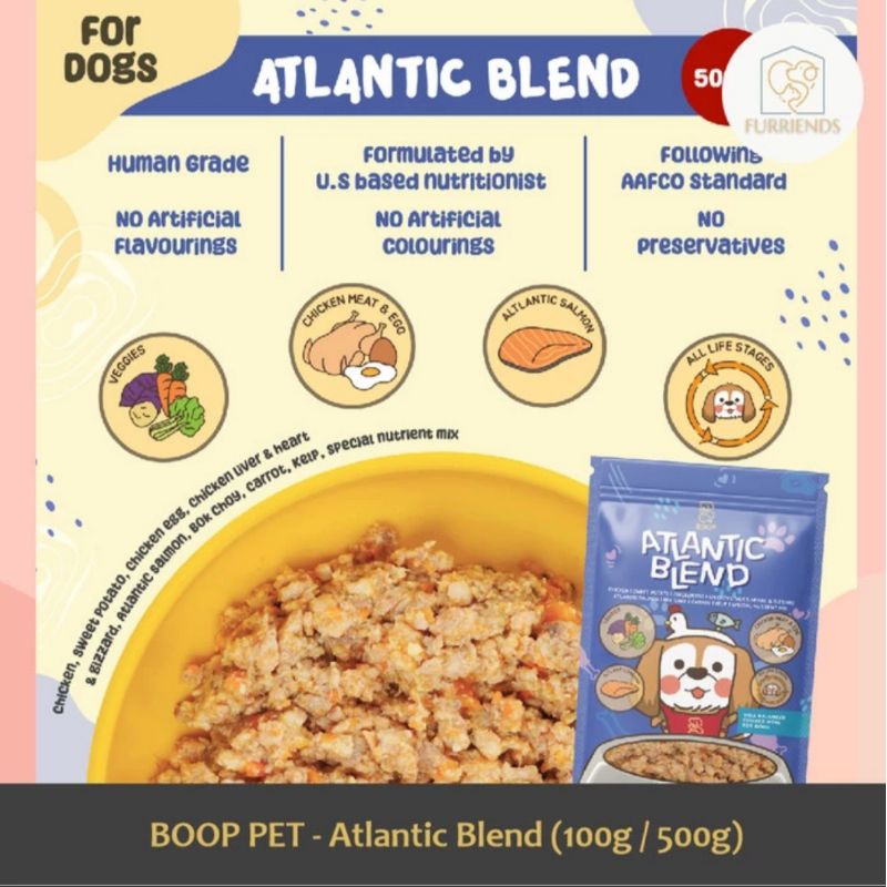BOOP PET Atlantic Blend Salmon Cooked Food For Dog and Cat Makanan Anjing Kucing terbuat dari Daging