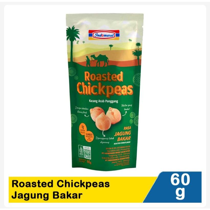 

Indomaret Roasted Chickpeas (Kacang Arab) Jagung Bakar 60 gr